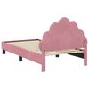 vidaXL Struttura letto bambini con testata Rosa 80 x 160 cm Velluto