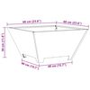 vidaXL Focolare Marrone 60 x 60 x 30 cm Acciaio CorTen