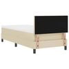 vidaXL Letto a molle con materasso con led Crema 90 x 190 cm Tessuto