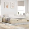 vidaXL Struttura Letto Pouf con Materasso Crema 180x200 cm in Tessuto
