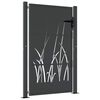 vidaXL Cancello da giardino antracite 100x125 cm in acciaio design erba