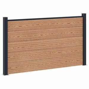 vidaXL Set di Recinzione 180 x 105 cm WPC e Alluminio Marrone