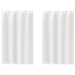 vidaXL Tende Blackout con Anelli 2 pz Bianco Puro 175 x 140 cm