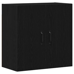 vidaXL Mobiletto da Parete Rovere Nero 60x31x60 cm in Legno Massello