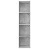 vidaXL Libreria/Mobile TV Grigio Cemento 36x30x143 cm in Multistrato