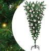 vidaXL Albero di Natale artificiale preilluminato capovolto con set di palline
