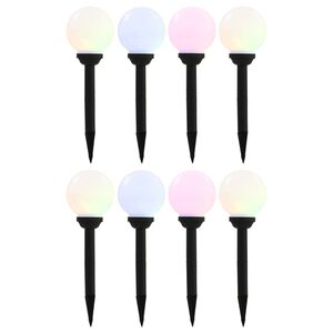 vidaXL Lampade Solari da Esterno 8 pz LED Sferiche 15 cm RGB