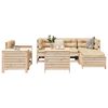 vidaXL Set Divani da Giardino 7 pz in Legno Massello di Pino