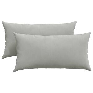 vidaXL Cuscini da Divano 2 pcs Grigio chiaro 80 x 40 cm Tessuto