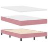 vidaXL Letto a molle con materasso Rosa 120 x 200 cm Velluto