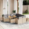 vidaXL Set Divano da Giardino 9 pz con Cuscini Beige in Polyrattan