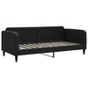 vidaXL Divano Letto Estraibile con Cassetti Nero 90x200 cm in Tessuto