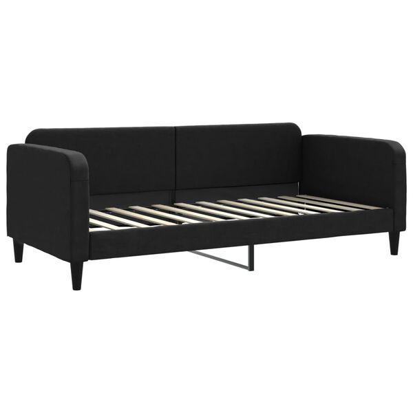 vidaXL Divano Letto Estraibile con Cassetti Nero 90x200 cm in Tessuto