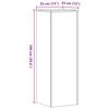 vidaXL Supporti per Piante 2 pz Rovere 33x33x100 cm Legno Multistrato