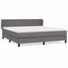 vidaXL Giroletto a Molle con Materasso Grgio 180x200 cm in Similpelle