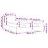 vidaXL Struttura Letto Pouf con Materassi 160x200 cm Velluto