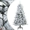 vidaXL Albero di Natale Artificiale Snodato Foderato di Neve Bianco