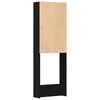 vidaXL Armadio per Lavatrice Rovere Nero 64 x 24 x 190 cm