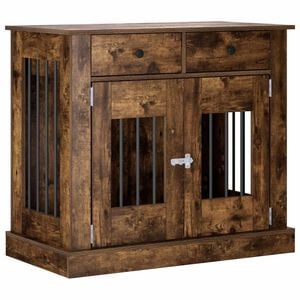 vidaXL Mobile da cassa per cani Rovere Fumo 90 x 47,5 x 80 cm
