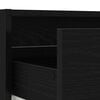 vidaXL Mobile Porta TV con Luci LED Rovere Nero 100X35,5x25 cm