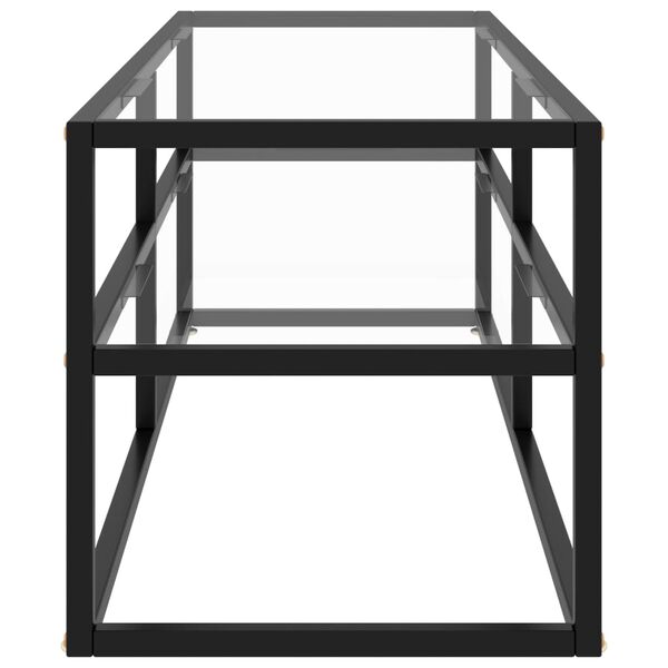 vidaXL Mobile TV Nero con Vetro Temperato 120x40x40 cm