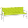 vidaXL Cuscini per Panca 2 pz Verde Intenso 180x50x7 cm Tessuto Oxford