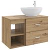 vidaXL Set di mobili per il bagno 2 pz Rovere Artigianale
