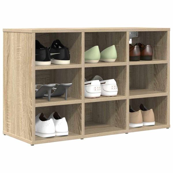 vidaXL Mobile per scarpe Rovere Sonoma 77,5 x 30 x 51 cm