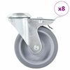 vidaXL Ruote Girevoli con Foro per Bulloni 8 pz 100 mm