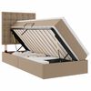 vidaXL Letto con Contenitore Cappuccino 90 x 190 cm Pelle Sintetica