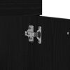 vidaXL Set di mobili per il bagno 3 pcs Rovere Nero Legno multistrato