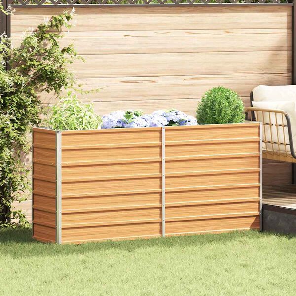 vidaXL Letto rialzato da giardino Marrone Chiaro 160 x 40 x 77 cm