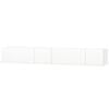 vidaXL Mobili TV 2 pz in Legno Multistrato 120x40x34 cm Bianco Lucido