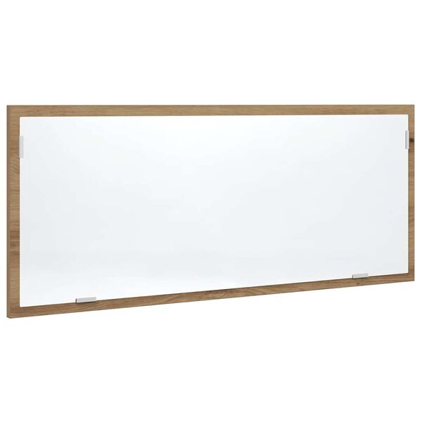 vidaXL Specchio Bagno LED Rovere Artigianale 100x8,5x37 cm Multistrato