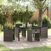 vidaXL Set da Pranzo per Giardino 5 pcs Grigio polyrattan
