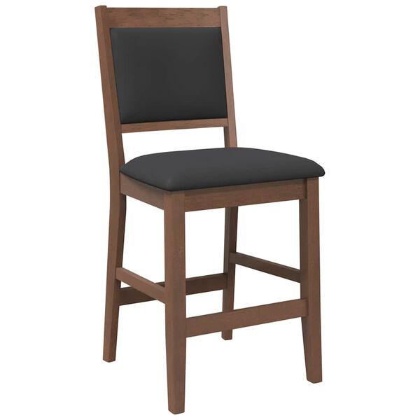 vidaXL Sgabelli da Bar con Cuscini 2pz Marrone Legno Massello di Hevea