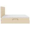 vidaXL Letto con contenitore e LED Crema 200 x 200 cm Poliestere