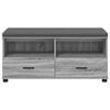 vidaXL Panca per ingresso con cuscino Grigio Sonoma 100 x 38 x 46 cm