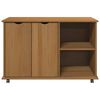 vidaXL Mobile con Ruote con ruota Marrone miele 100 x 39 x 65,5 cm