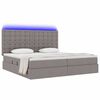vidaXL Letto con contenitore e LED Talpa 200 x 200 cm Poliestere