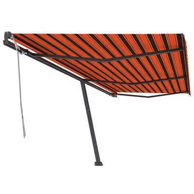 vidaXL Tenda da Sole Autoportante Manuale 600x300 cm Arancione Marrone