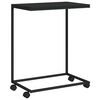 vidaXL Tavolino con Ruote Nero 55x35x70 cm in Legno Multistrato