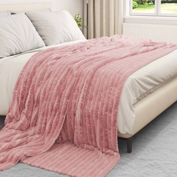 vidaXL Coperta Rosa 240 x 220 cm Panno