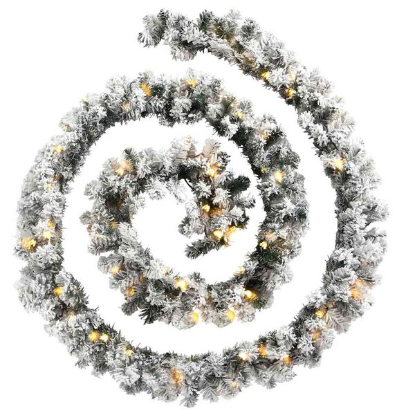 vidaXL Ghirlanda Natalizia con Luci a LED 20 m in PVC Verde