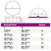 vidaXL Dome Piscina Blu 546 x 516 x 250 cm