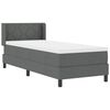 vidaXL Letto a molle con materasso Grigio scuro 200 x 80 cm Poliestere