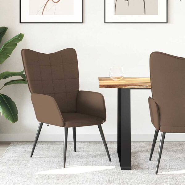 vidaXL Sedia Relax Marrone in Tessuto