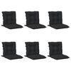 vidaXL Set di Cuscini per Sedia Bassa 6 pcs Melange Nero