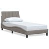 vidaXL Giroletto senza Materasso Hanko Tortora 80x200 cm Tessuto