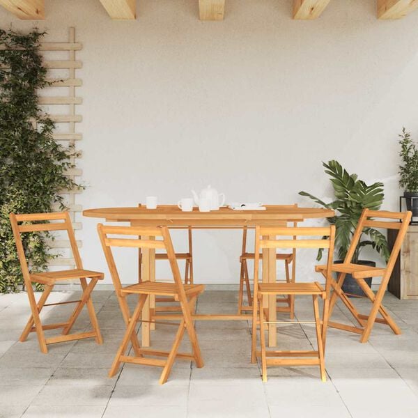 vidaXL Tavolo Giardino Estensibile 110-160x80x75cm Legno Massello Teak
